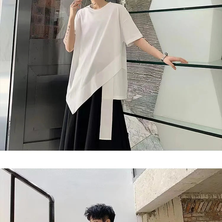 Kaju Long Bottom T-Shirt , - Streetwear T-Shirts - Slick Street