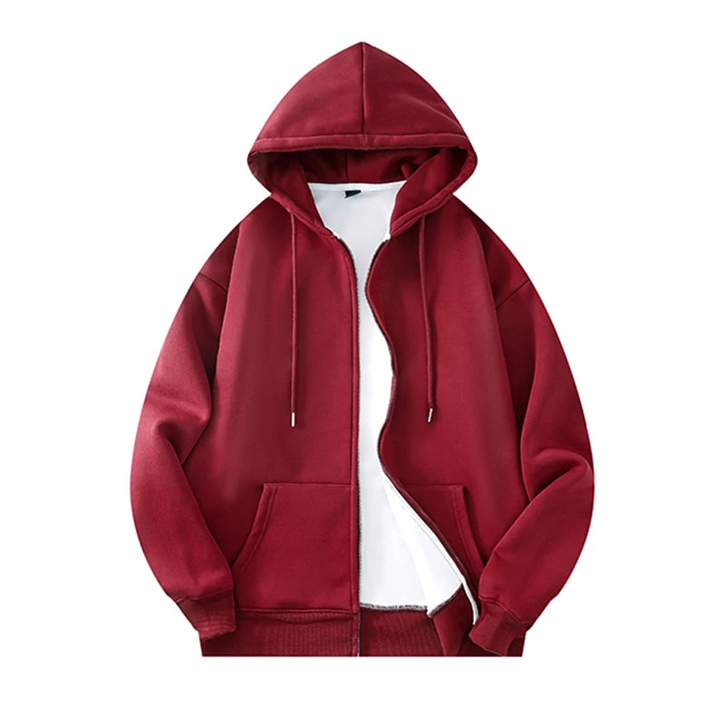 Drawstring Loose Fit Hoodie Burgundy, XS - Streetwear Hoodie - Slick Street