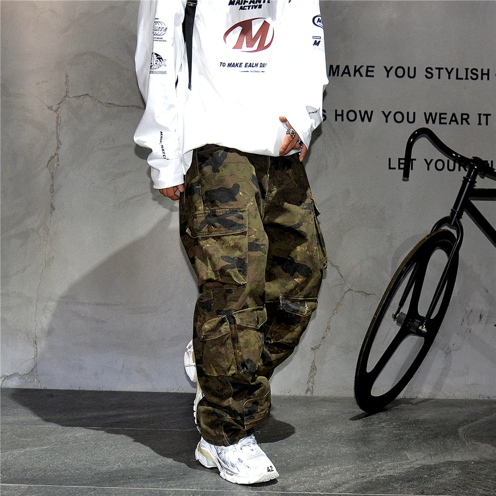 Jungle T24 Camo Cargo Pants , - Streetwear Pants - Slick Street