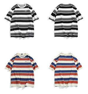 BEAUTE-OUS Varied Color Stripe T-Shirt ,  - Streetwear T-Shirt - Slick Street