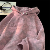 Tie-Dye Kangaroo Pocket Pullover Hoodie Pink, XS - Streetwear Hoodie - Slick Street