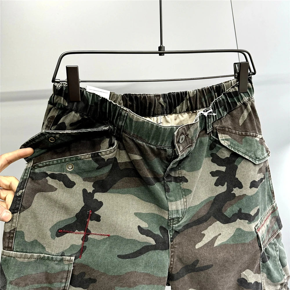 Tactical Camouflage Knee Length Shorts , - Streetwear Shorts - Slick Street