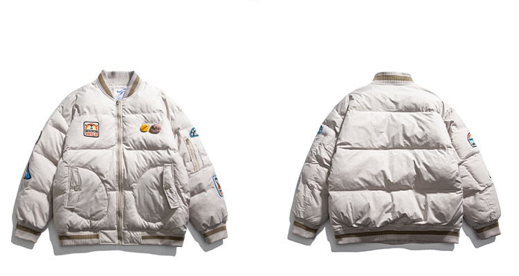 OREGON WILD Rock Patches Bomber Jacket ,  - Streetwear Jacket - Slick Street