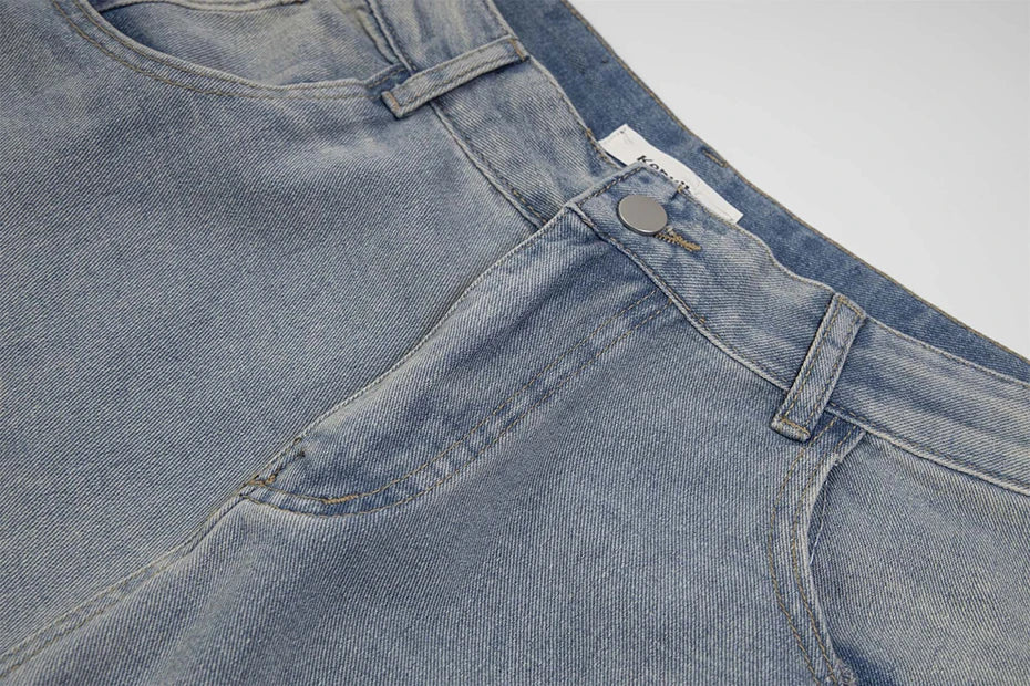 Rhinestone Denim Ripped Shorts , - Streetwear Shorts - Slick Street