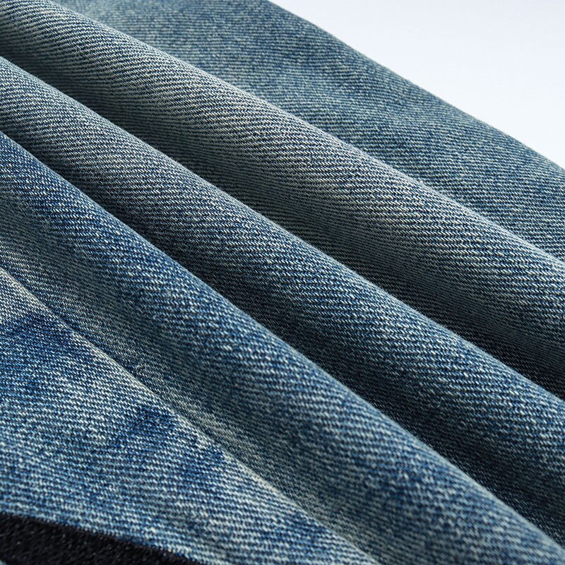 HTH Flame Embroidery Blue Denim Pants ,  - Streetwear Pants - Slick Street