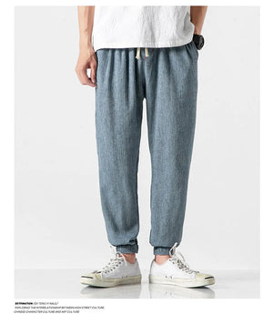 Drawstring Cropped Elastic Waist Casual Pants ,  - Streetwear Pants - Slick Street