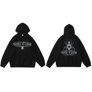 Cross Cellar Spider Graphic Hoodie Black, S - Streetwear Hoodie - Slick Street