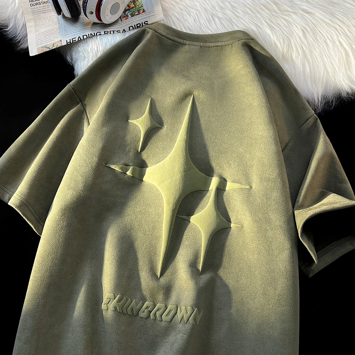 EHNGROWN Polygons Star Shape Short Sleeved T-Shirt , - Streetwear T-Shirts - Slick Street