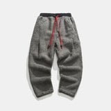 Solid Color Drawstring Fleece Pants Grey, XS - Streetwear Pant - Slick Street