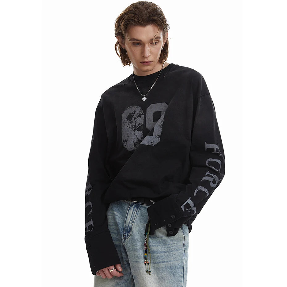 Force 09 Graphic Long Sleeve Tee , - Streetwear T-Shirt - Slick Street
