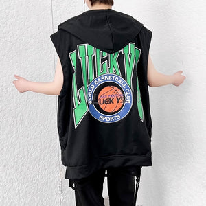 LUCKY Casual Short Sleeves Loose T-Shirts , - Streetwear T-Shirts - Slick Street