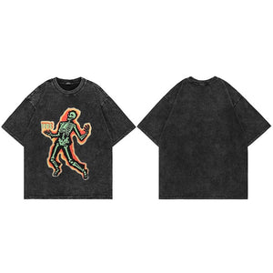 YYDS Dancing Skeleton T-Shirt Black, M - Streetwear T-Shirts - Slick Street
