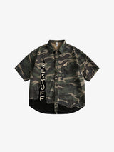 TUFF Green Camo Shirt Green, M - Streetwear Shirt - Slick Street