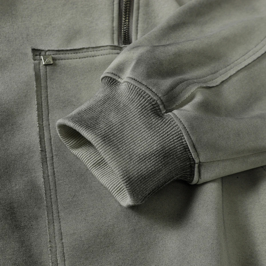 T2 Rivet Zipper Hoodie , - Streetwear Hoodie - Slick Street