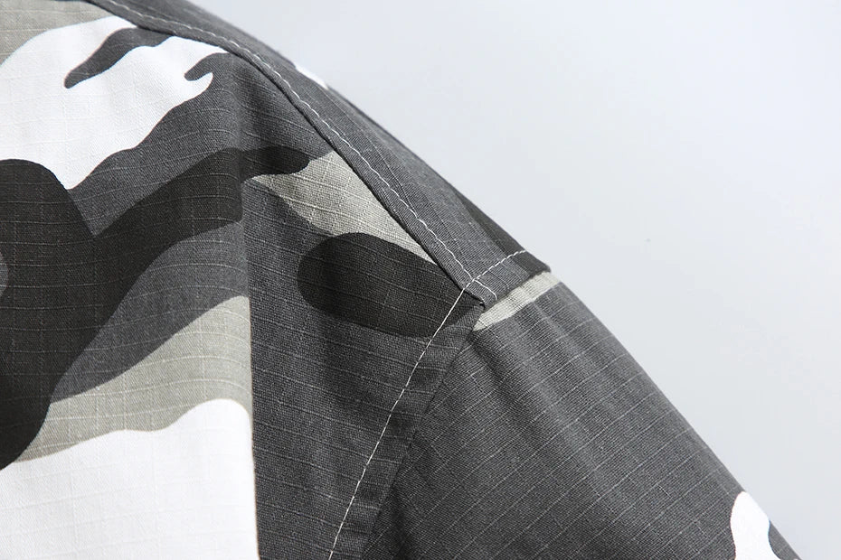 Disruptive Camouflage Elastic Waist Jacket ,  - Streetwear Jacket - Slick Street