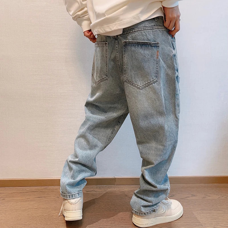 Denim Ripped Coin Pocket Jeans , - Streetwear Jeans - Slick Street