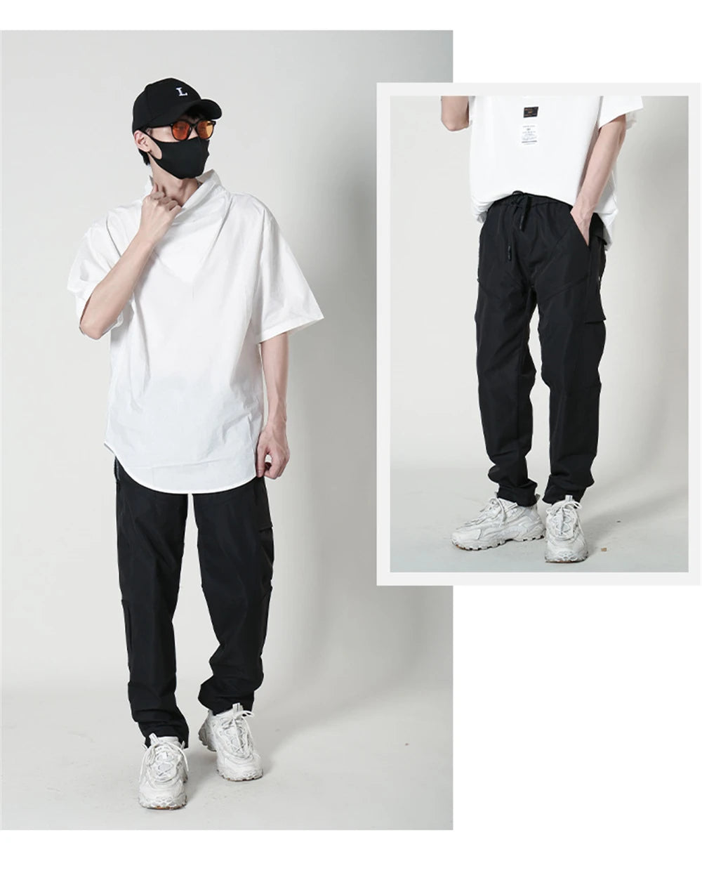 AW1 Techwear Turtleneck Shirt , - Streetwear T-Shirts - Slick Street