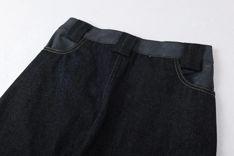 Embroidery 'Arch' Baggy Jeans , - Streetwear Jeans - Slick Street