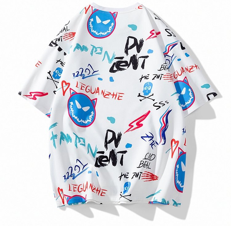 Devil Laugh With Multi Emoticons O-Neck T-Shirts ,  - Streetwear T-Shirt - Slick Street