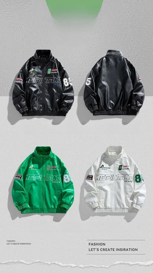 MEPI-TANG Leather Jacket , - Streetwear Jacket - Slick Street