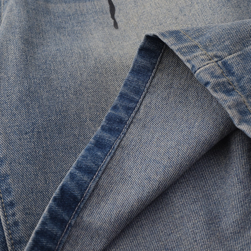 Tarantula Spider Graphic Denim Shorts ,  - Streetwear Shorts - Slick Street