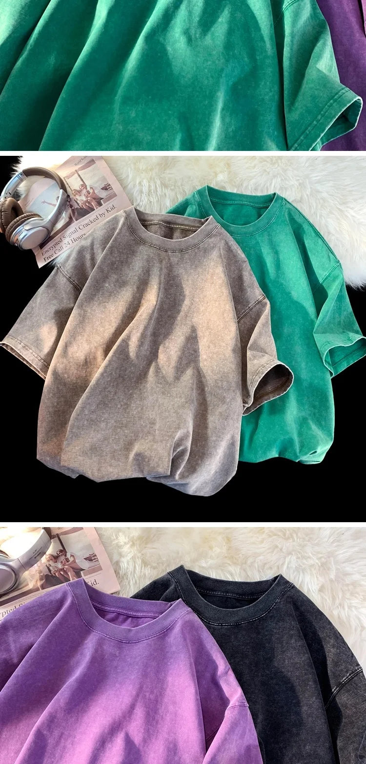 Gothic Washed Smoky Style T-Shirt , - Streetwear T-Shirts - Slick Street