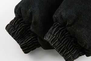 Coal Black Washed Fur Hooded Jacket , - Streetwear Jacket - Slick Street