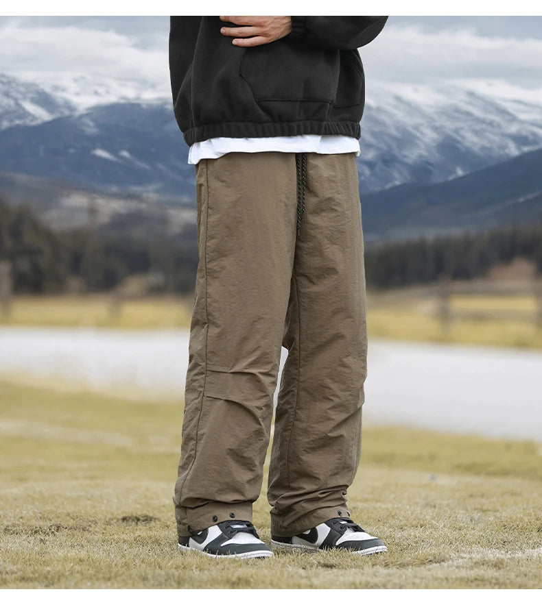 Hiking Style Straight Leg Pants , - Streetwear Pants - Slick Street