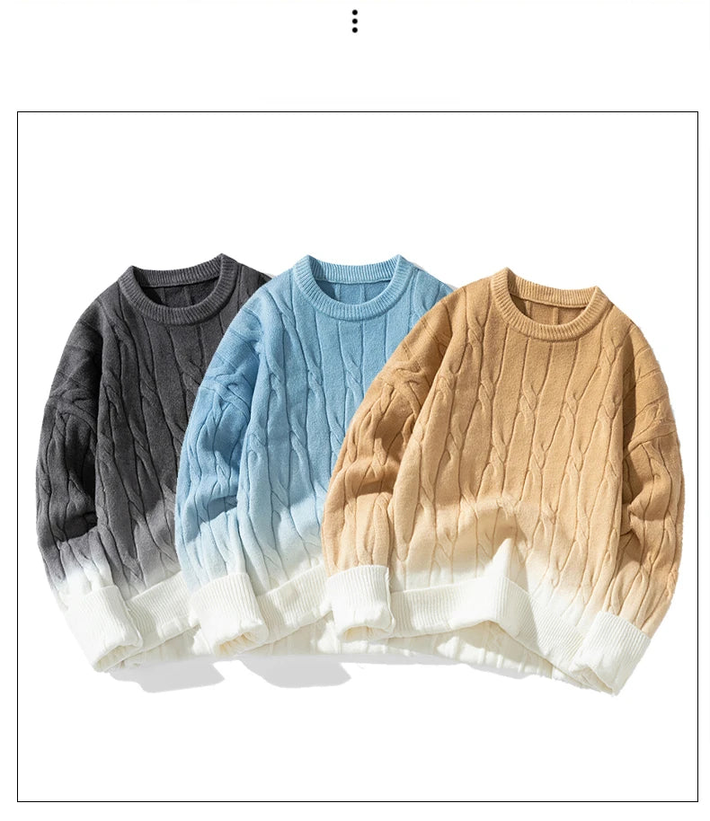 Gradient Knitwear Pullover Sweater , - Streetwear Sweater - Slick Street