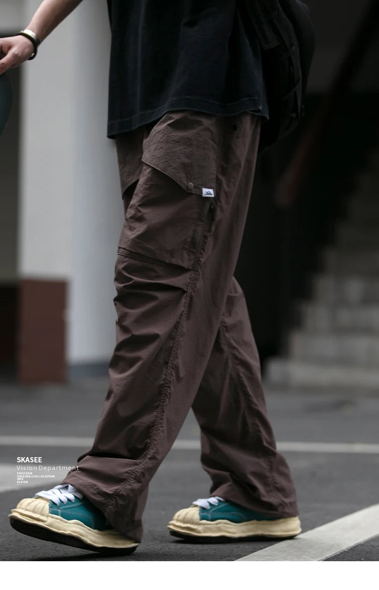 Waterproof Nylon Cargo Pants , - Streetwear Cargo Pants - Slick Street