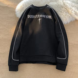 Embroidered Streetwear Vintage Sweater Black, XS - Streetwear Sweater - Slick Street