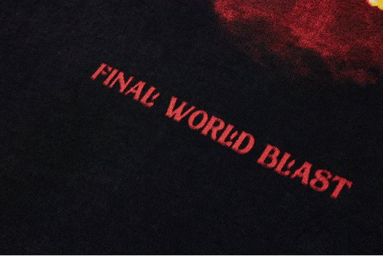 Final World Blast O-Neck Collar T-Shirt ,  - Streetwear T-Shirt - Slick Street