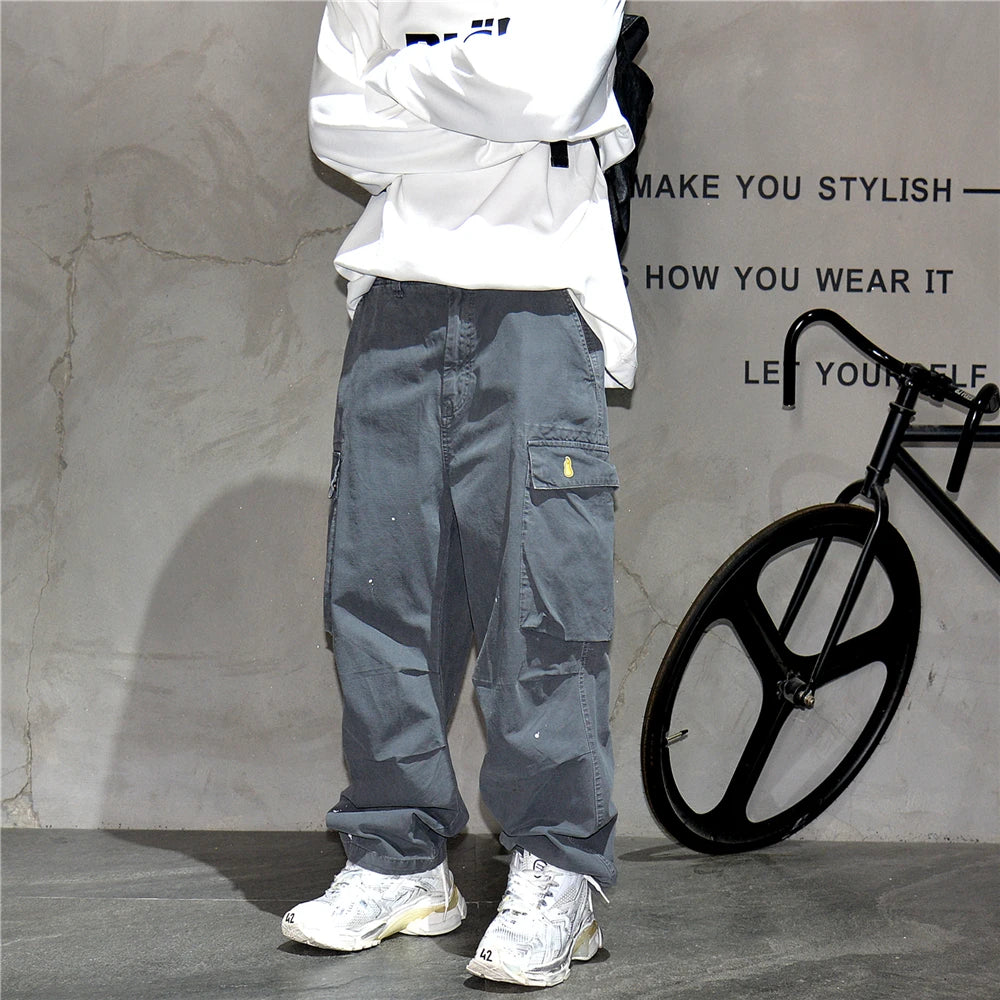 Paint Splash Multi Pockets Pants , - Streetwear Pants - Slick Street