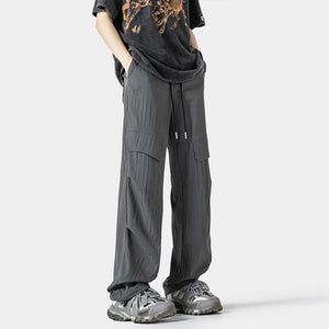Plain Color Outdoor Straight Pants XS, Dark Grey - Streetwear Pants - Slick Street