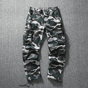 CA26 Tactical Camo Cargo Pants Camo Blue, 29 - Streetwear Pants - Slick Street