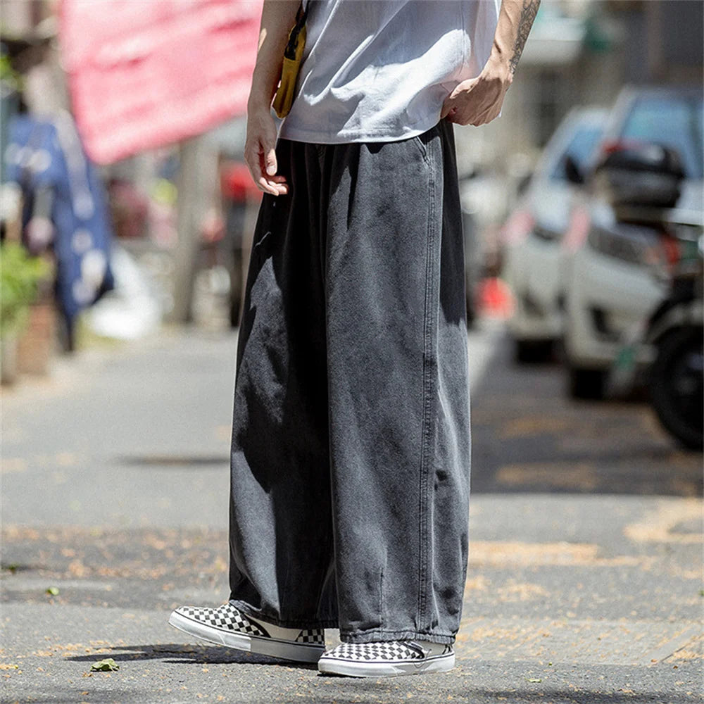 Straight Cut Baggy Jeans , - Streetwear Jeans - Slick Street
