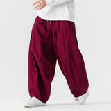 Lantern Loose Style Pants XS, Red - Streetwear Pants - Slick Street