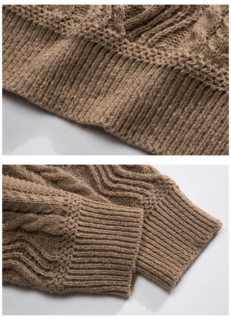 Midnight Time Knitted Ribbed Pullover Sweater ,  - Streetwear Sweater - Slick Street