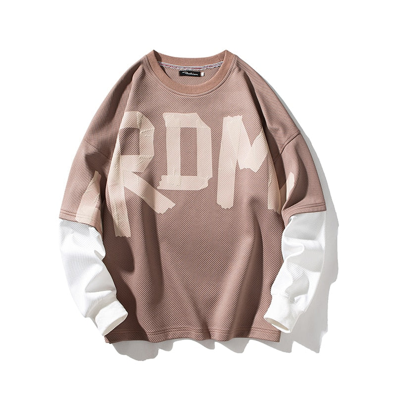 RDM Raglan Sleeve Sweatshirt Brown, XS - Streetwear Sweatshirt - Slick Street