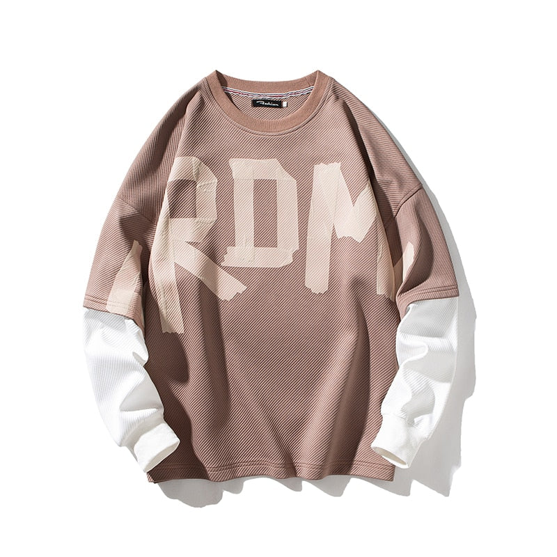 RDM Raglan Sleeve Sweatshirt Brown, XS - Streetwear Sweatshirts - Slick Street