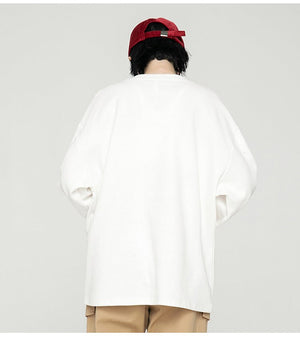 We lead, others copy© Casual Solid Long Sleeve , - Streetwear T-Shirts - Slick Street