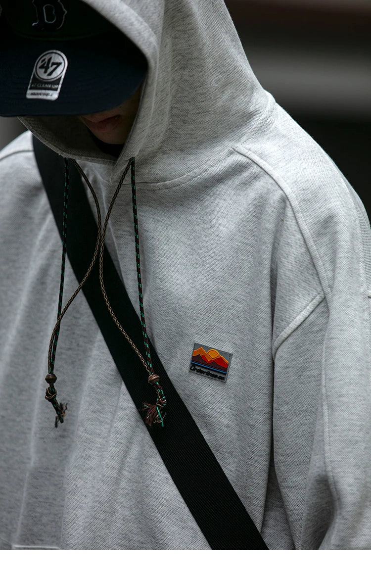 Plain Color Sunset Patchwork Hoodie , - Streetwear Hoodie - Slick Street