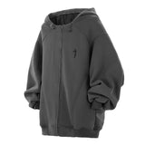 Alien 'i' Techwear Hoodie Gray, S - Streetwear Hoodie - Slick Street