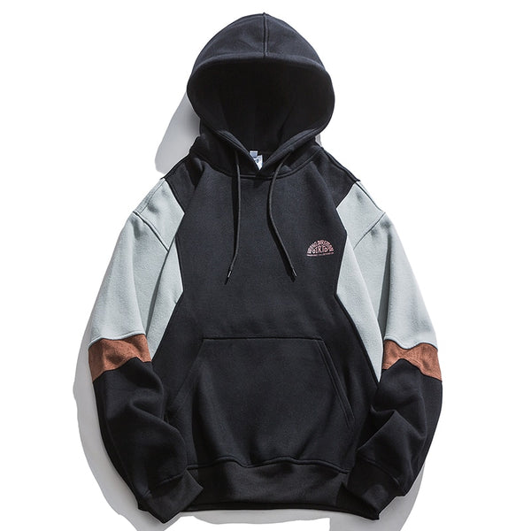 Wrong Direction Fleece Raglan Sleeve Hoodie Black, XS - Streetwear Hoodie - Slick Street