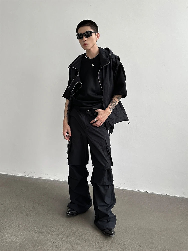 Pyro Ghost Sleeveless Cargo Pants Set Black, XS - Streetwear Tracksuits - Slick Street