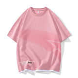 Falling Star Short Sleeves Loose T-Shirt Pink, XS - Streetwear T-Shirts - Slick Street