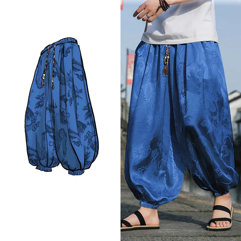 Dragon Japanese Pants , - Streetwear Pants - Slick Street
