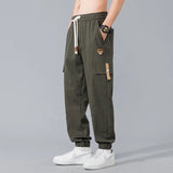 Elastic Cropped Pockets Safari Style Pants XS, Army Green - Streetwear Pants - Slick Street