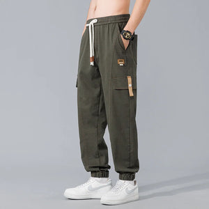 Elastic Cropped Pockets Safari Style Pants XS, Army Green - Streetwear Pants - Slick Street