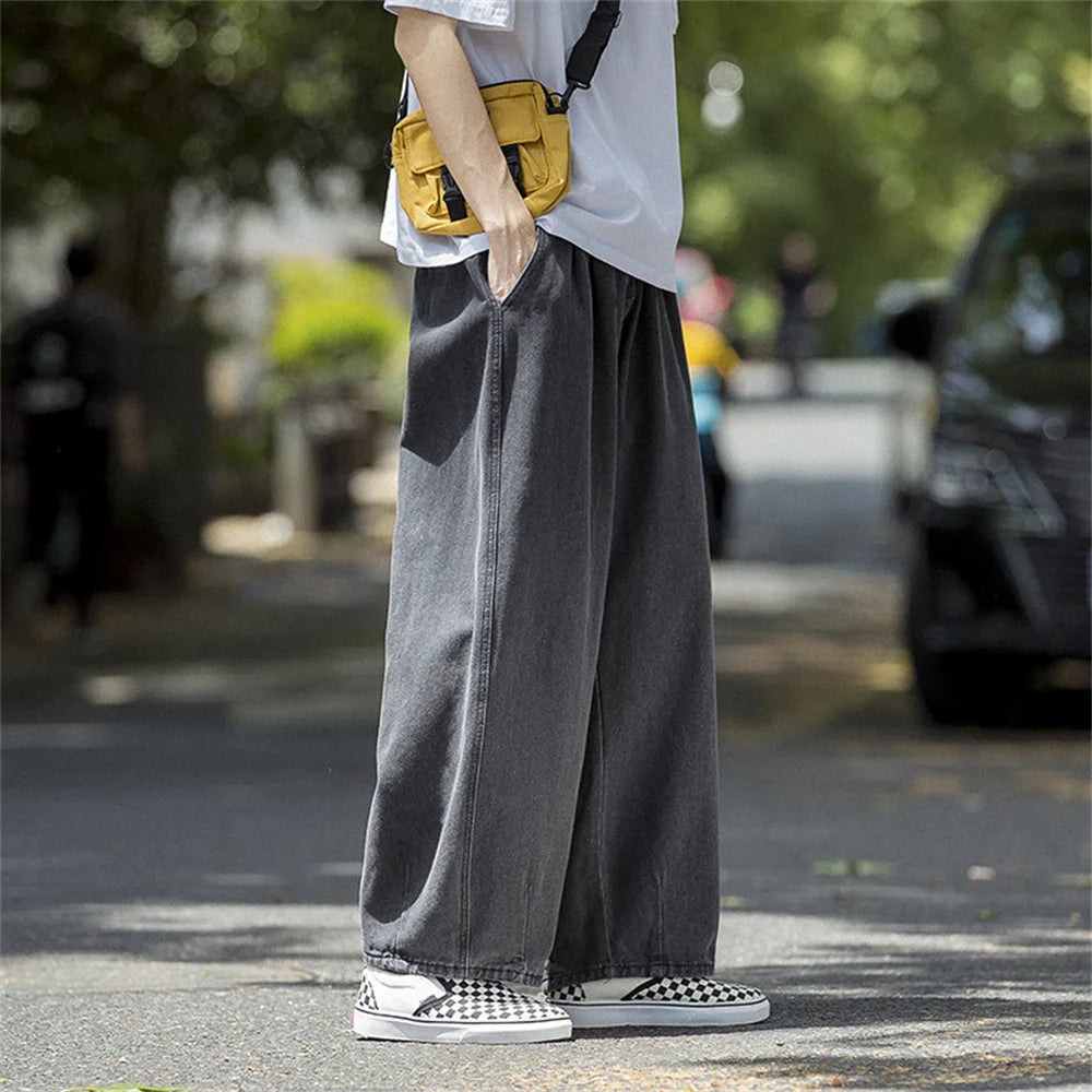 Straight Cut Baggy Jeans , - Streetwear Jeans - Slick Street